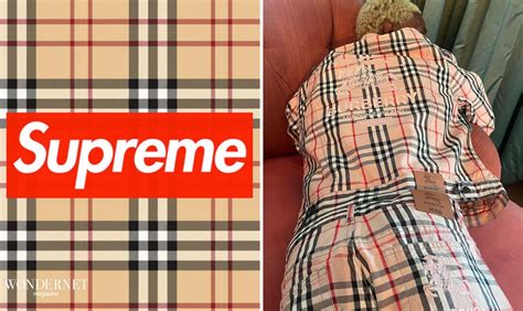 supreme and burberry collab|Burberry and supreme collaboration.